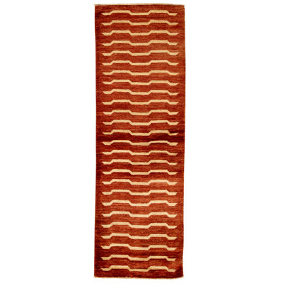 High-Quality Hand-Knotted Rust Area Rug