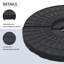Base de parasol en porte-à-faux décalée, 4 pièces rondes robustes, 52 L d'eau / 112 lb de sable, base de patio noire, ronde, 52 litres d'eau ou motif 112,