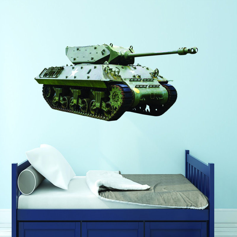 Décalcomanie murale réservoir militaire Steffan, H 6 po x l 14 po