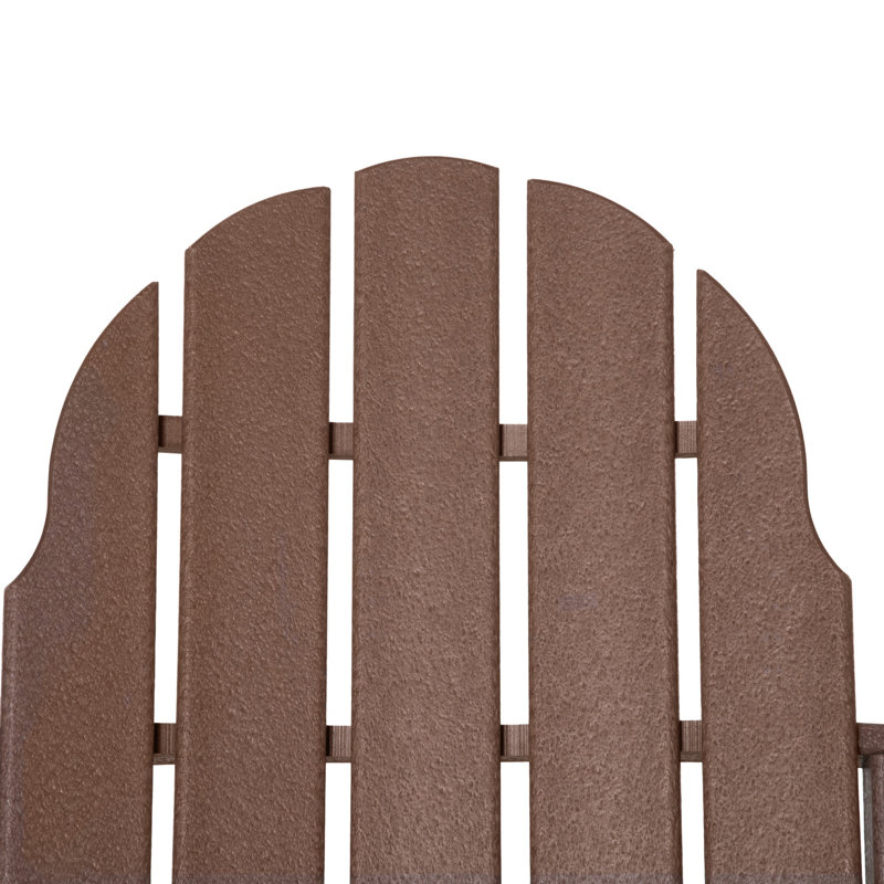 Chaise Adirondack en bois massif Andrekia, Brun