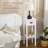 Homcom 2-tier Side Table With Drawer And Bottom Shelf: Narrow End Table For Living Room Or Bedroom, White Finish