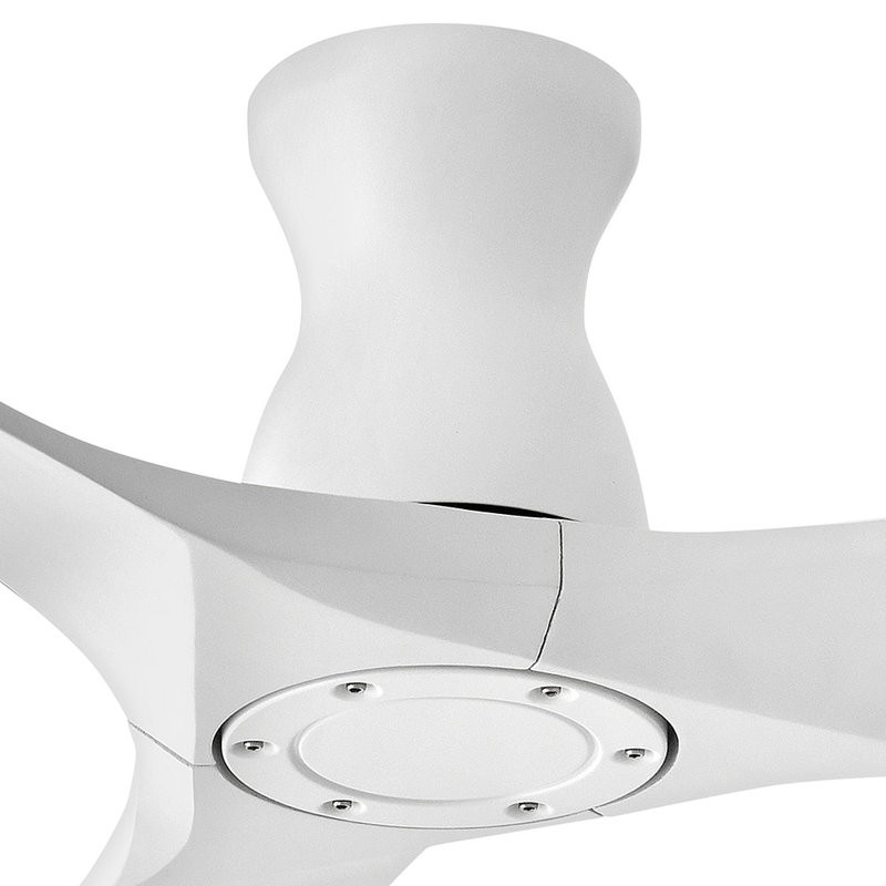 Swell Flush Illuminated 56" Integrated LED Smart Fan w/ HIRO Remote, White
