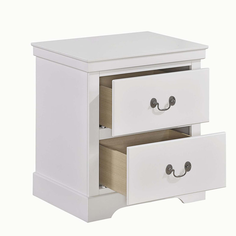 Table de chevet en bois 1pc, Blanc