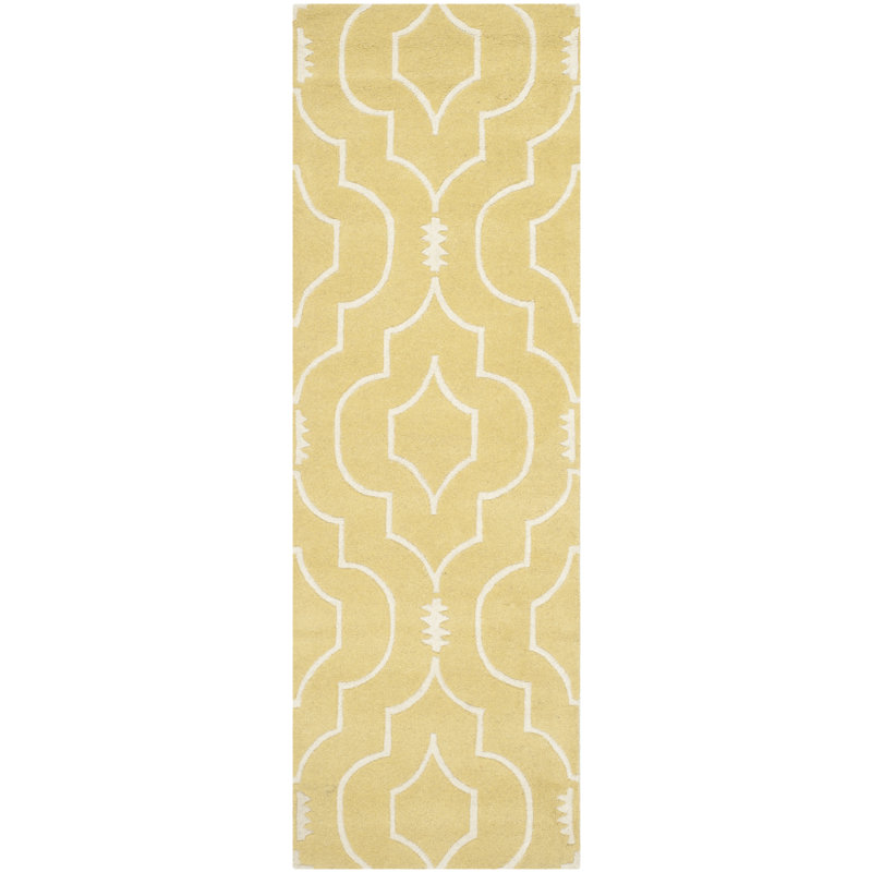 Emrick Hand Tufted Wool Geometric Rug, Runner 2'3" x 7'