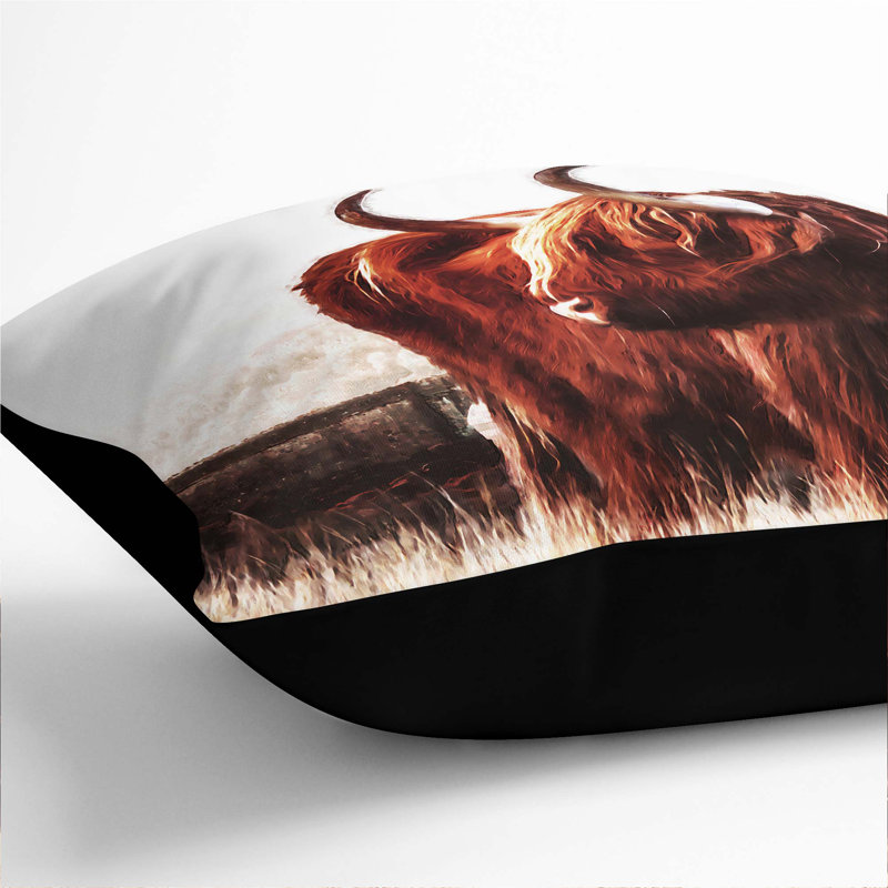 Square Throw Cushion, Black, 40cm H x 40cm W x 15cm D