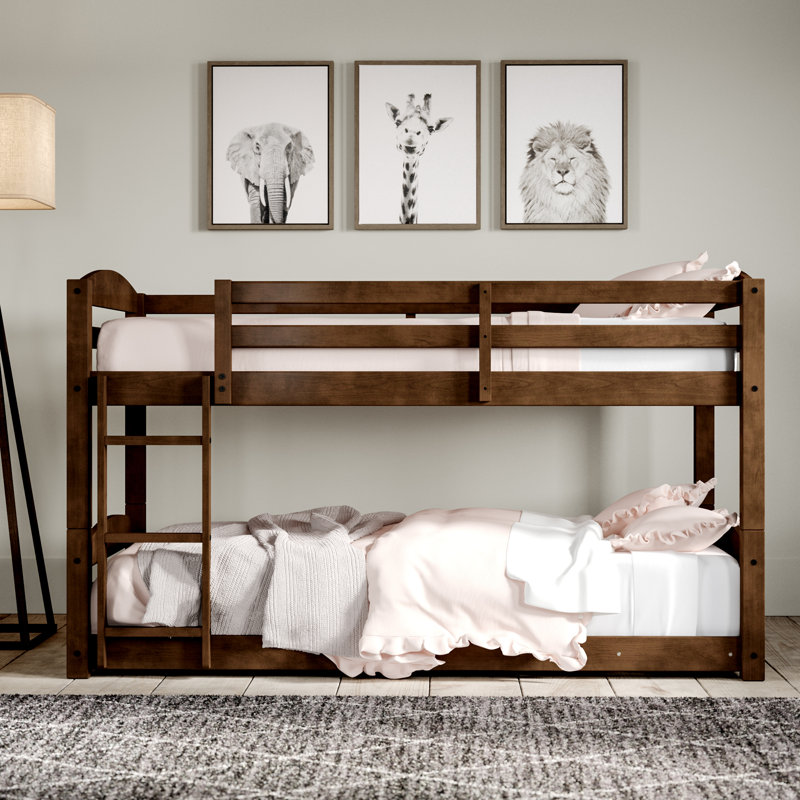 Cvyatko Kids Bunk Bed, Mocha, Twin Over Twin