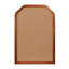 Miroir de coin arrondi 20 po x 30 po en bois massif de couleur brun jaunâtre, pour chambre à coucher, salle de bain, salon, vestibule