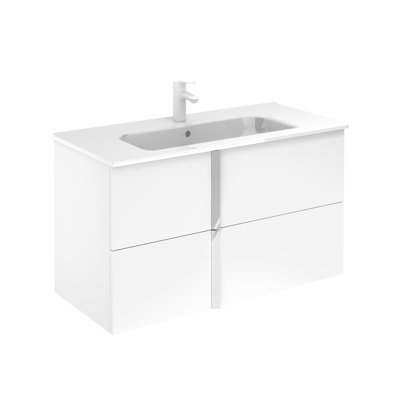 Ensemble de meuble-lavabo mural simple 40 po Miguel