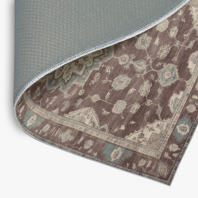 Overdyed Brown Indoor and Outdoor Area Rug, Rectangle 2' x 3'