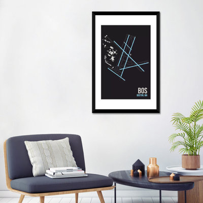 « boston (logan) », impression sur toile, "aéroport diagram series"