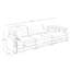 Velours côtelé beige, 5 pouces avec support ergonomique, style home cinéma, combinaison de design rétro et chic, confort.