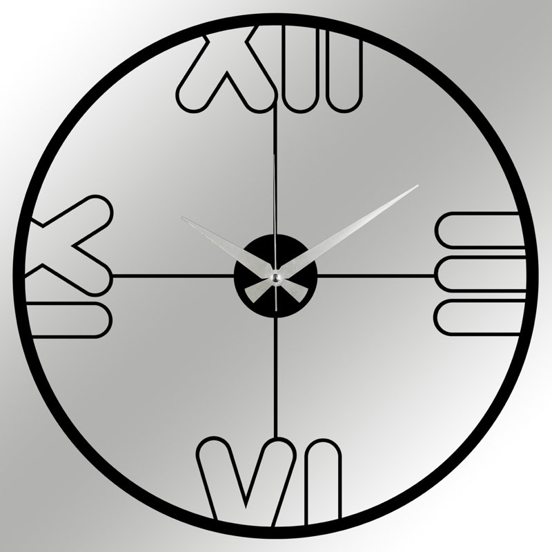 Horloge murale élégante en métal 18,9 po x 18,9 po | Fabrication 100% métal, épaisseur: 0,05 pouce | Nécessite 1 pile AA (non incluse) | Parfait pour les décors modernes et les espaces de vie