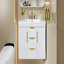 Armoire de salle de bain murale 36 po, 2 tiroirs, armoire de salle de bain flottante en bois massif-85124327
