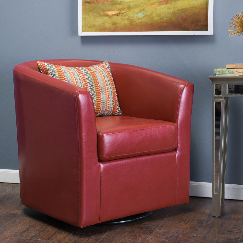 Fauteuil club pivotant, Rouge
