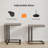 C-Shaped Side Table with Vintage Wood Top & Metal Frame, Mobile End Table for Sofa & Bedroom-119697111