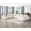 Chaise moderne en bois massif rembourrée en beige Boucle pour le salon à profil bas avec base de soutien