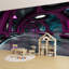 Papier peint pelez et collez immersive Sci Fi Lounge Glowing Circuit Wallals Futuristic Wall Walls, papier peint amovible en PVC H 100 po x l 144 po pour chambre à coucher, bureau à domicile, bureau à domicile-876408782