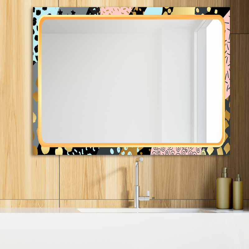 Miroir de salle de bain Playful Glam, H 29,5 po x l 39,4 po