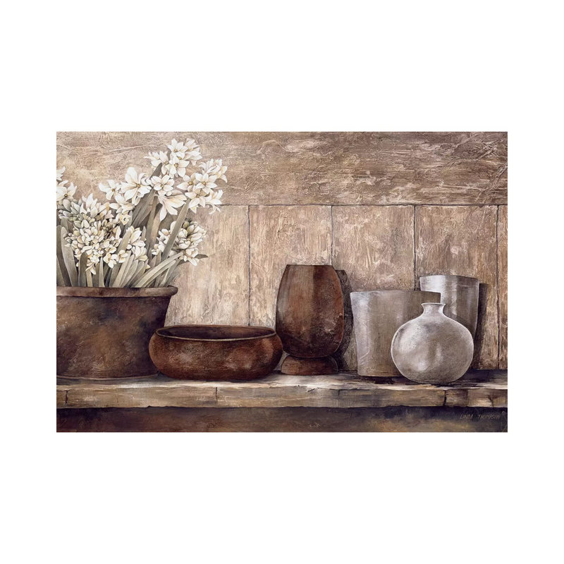 Hyacinth On A Sideboard by Linda Thompson - Wrapped Canvas Gallery-Wrapped Canvas Giclée, 20.5cm H x 31cm W