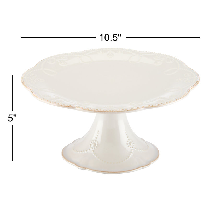 Lenox French Perle Cake Stand, White