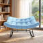 Chaise berçante d'extérieur / d'intérieur pour 2 personnes avec coussin épais-1257299515