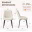 Chaise de salle à manger rembourrée moderne avec pieds en métal, dossier capitonné-506901554