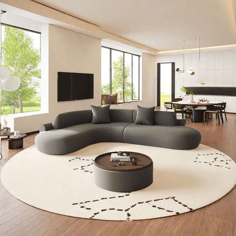 Curved corner light luxury negotiation sofa