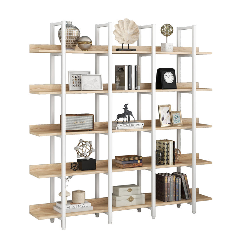 Bibliothèque à 5 niveaux avec bureau ouvert