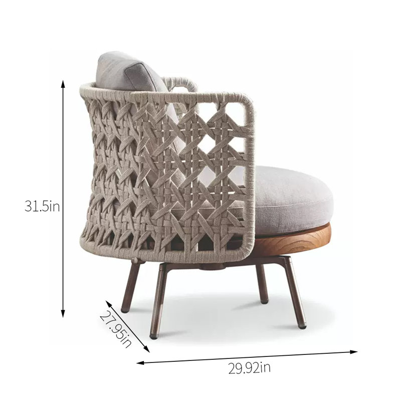 Chaise longue de patio en tissu imperméable Moryn