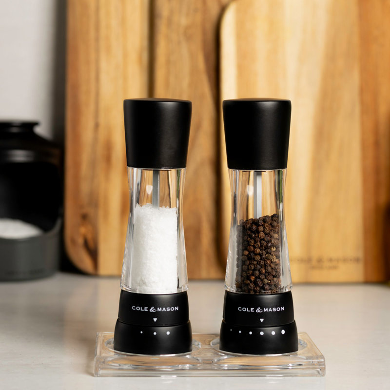 Brand No Power Source Required / Manual Salt & Pepper Mill Set, Black