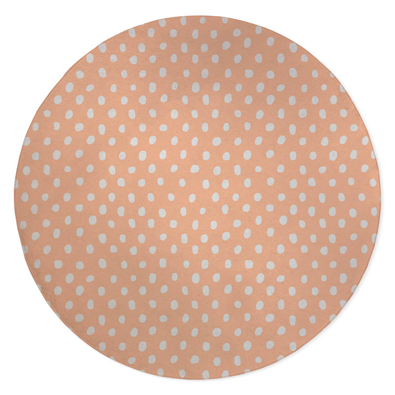 Dot Lyfe Non-Slip Outdoor Rug, Round 5'