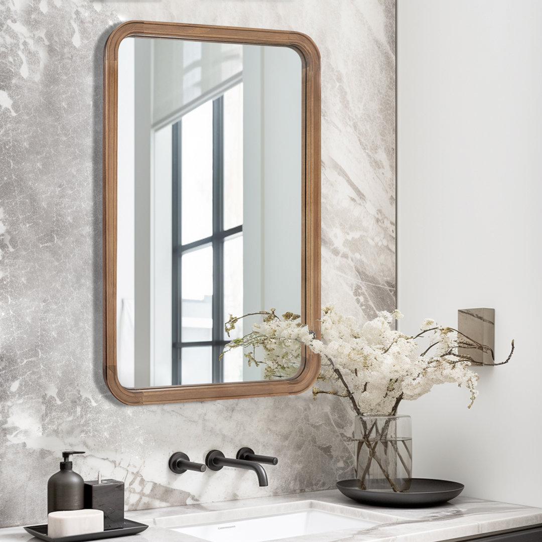 Reppond Solid Wood Rectangle Mirror Mercer41 