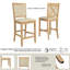 Tabouret de comptoir rembourré Farmhouse