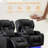 Aguilera 31.5" Wide Faux Leather Heated Power Recliner Massage Home Theater Individual Seat with Cup Holder-509851695