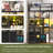 Loft Bed with Desk, Metal Twin Loft Bed Frame with Charging Station / LED/ Drawers-1641704411