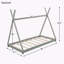 Lit plateforme House avec structure triangulaire-1064462186