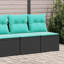 Ensemble de canapé de patio avec coussins 2 pièces Ebern Designs-199905010-199905014