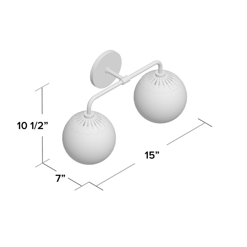 Éclairage pour meuble-lavabo 2 lumières Deniaud, Nickel poli
