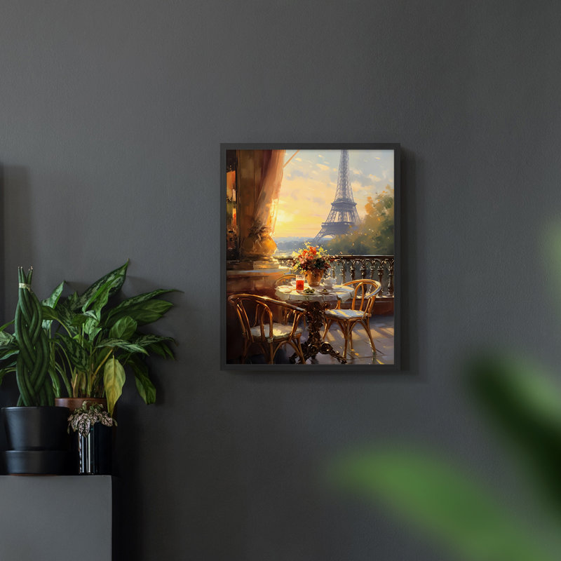 Paysages de la série CCDXV III - Reproduction encadrée de qualité supérieure - Prêt à être accroché - Aucun clou requis