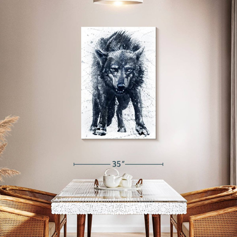 Brampt Angry Wolf, 45" H x 30" W