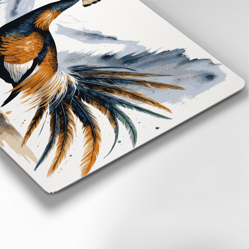 Faune, art mural blanc en métal Himalayan, 11" H x 14" W