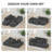 Oversized 145'' Modular Sectional Sofa with Chaise, Full Foam Structure for Comfort, Woven Texture Upholstery, Modern Living Room Couch, Compression Packaging Design, Grey-1172796403