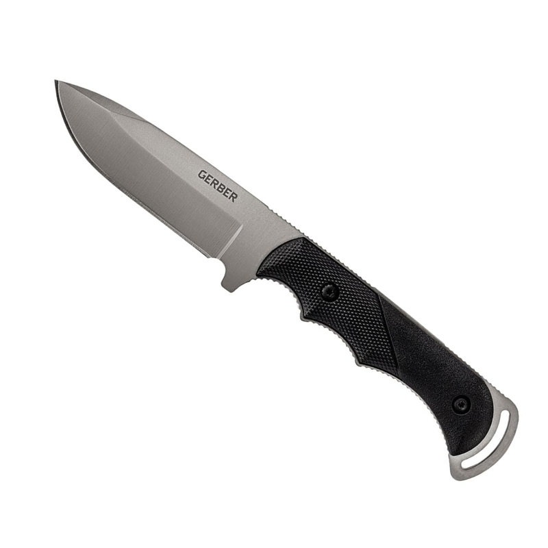 Gerber Gear Freeman Guide Fixed Blade Knife, Fine Edge, Drop Point, Black