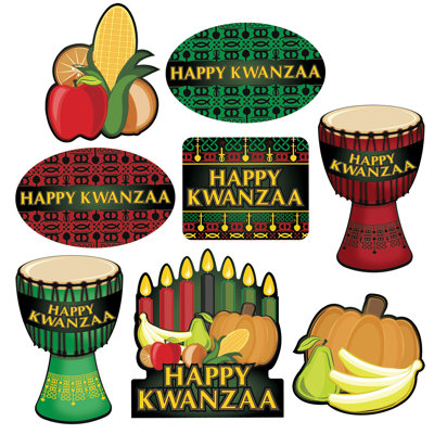 Découpes Happy Kwanzaa - 8½ po - paquet de 12
