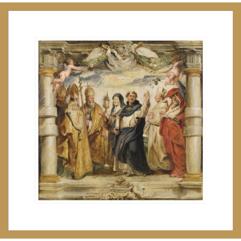 «The Defenderers of the Eucharist» par Peter Paul Rubens, impression giclée encadrée, H 17,75 po x l 18,11 po