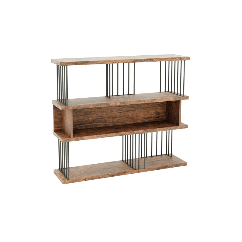 Industrial 47.24'' X 40.16'' 4-tier Open Storage Bookcase With Metal Frame