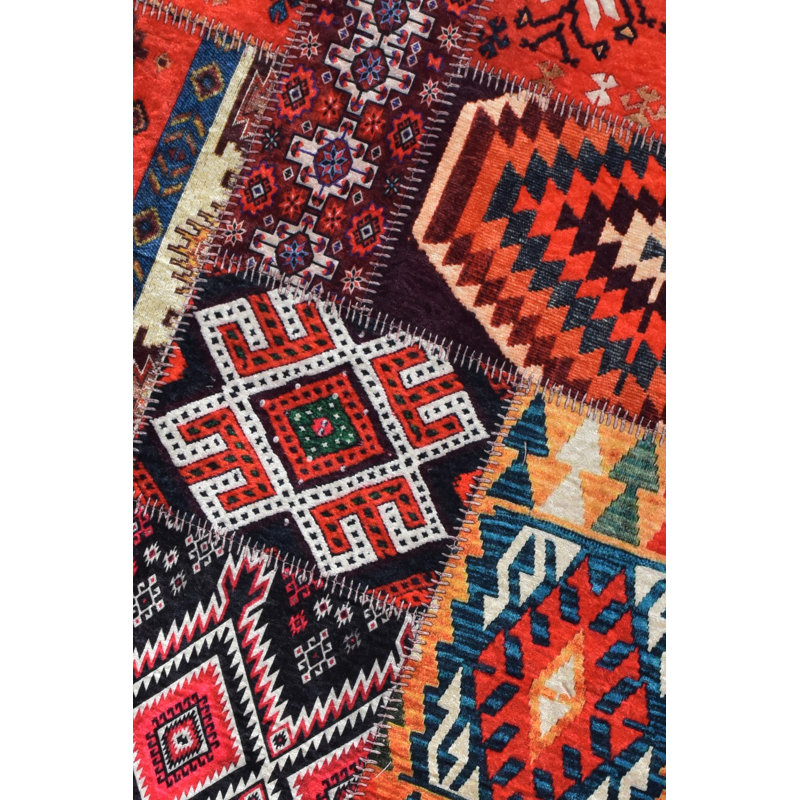 Soft & Durable Area Rug, 6.6 x 9.5 Feet, 100% Polyester, Antibacterial, Non-Slip Underside, 0.4 in Pile Height | Machine Washable, Easy Care | Perfect for Living Room, Bedroom, and Dining Areas