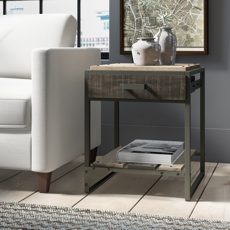 Claryce End Table with Storage