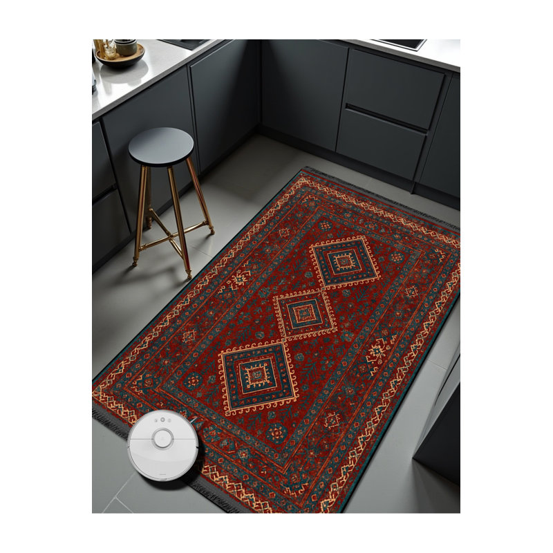Tapis gris tissé Mosso, 3'11" x 5'11"