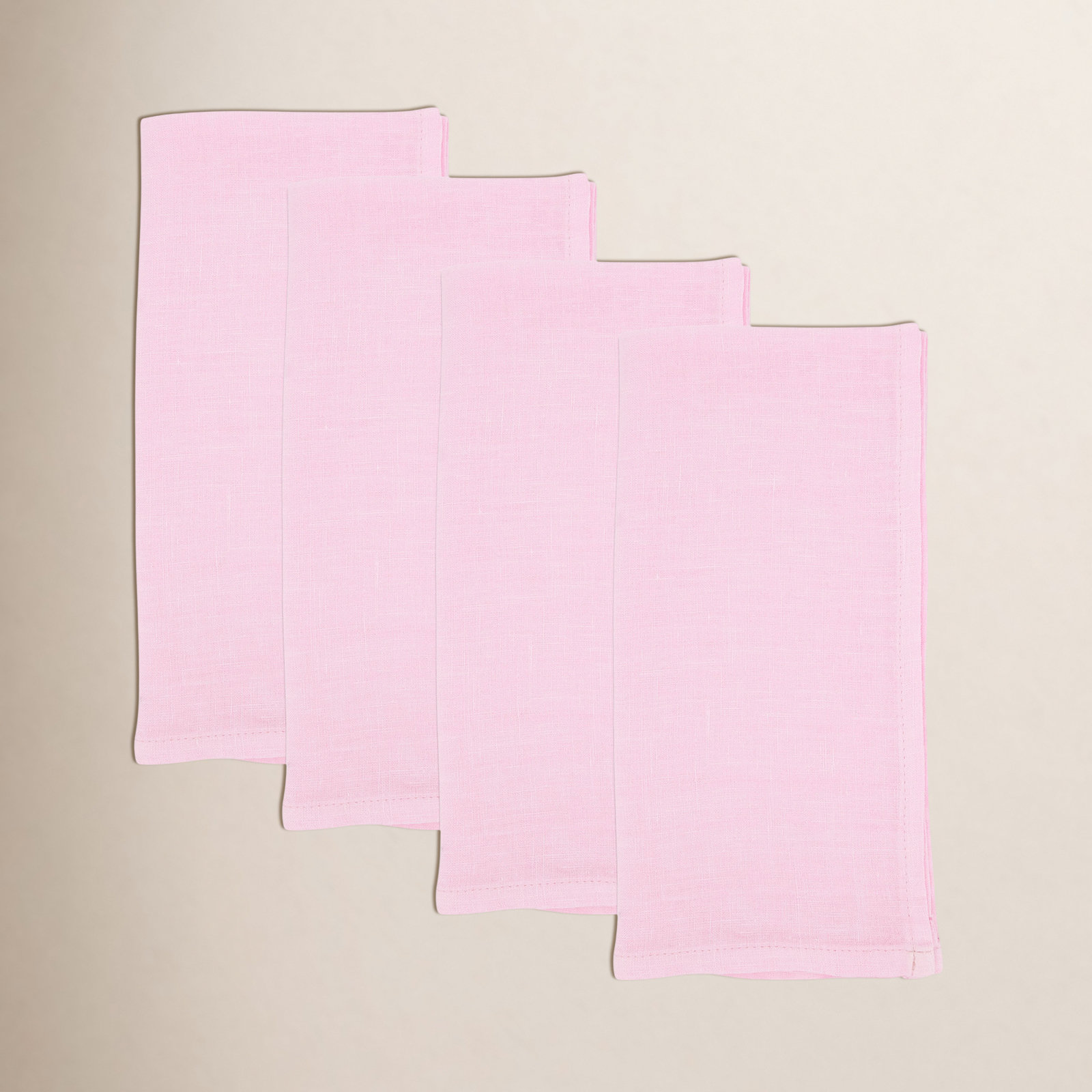 Caliban Reversible Linen Napkin, Pink